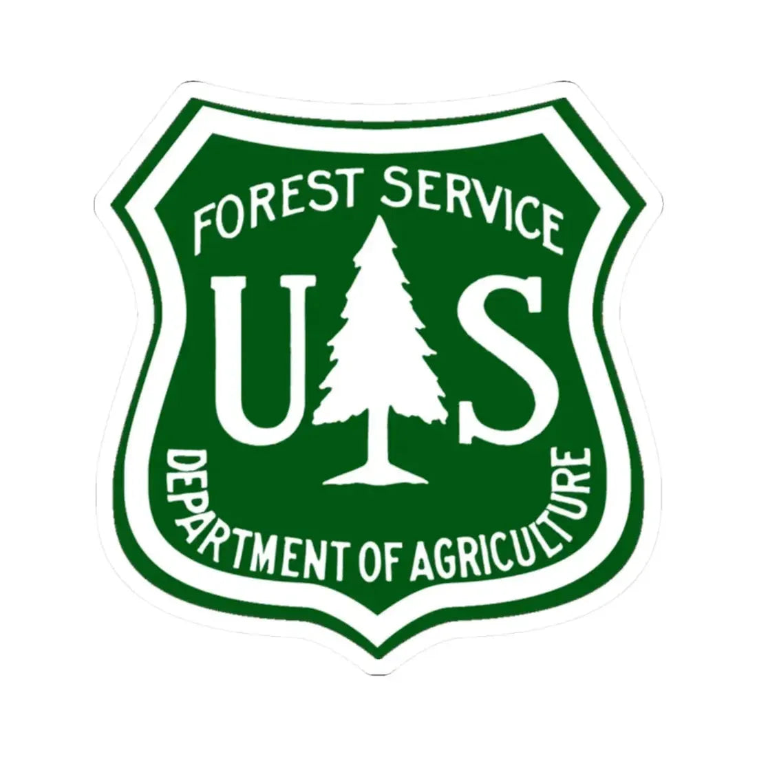 United States Forest Service v3 - STICKER Vinyl Kiss-Cut Decal 2 Inch White - The Sticker Space