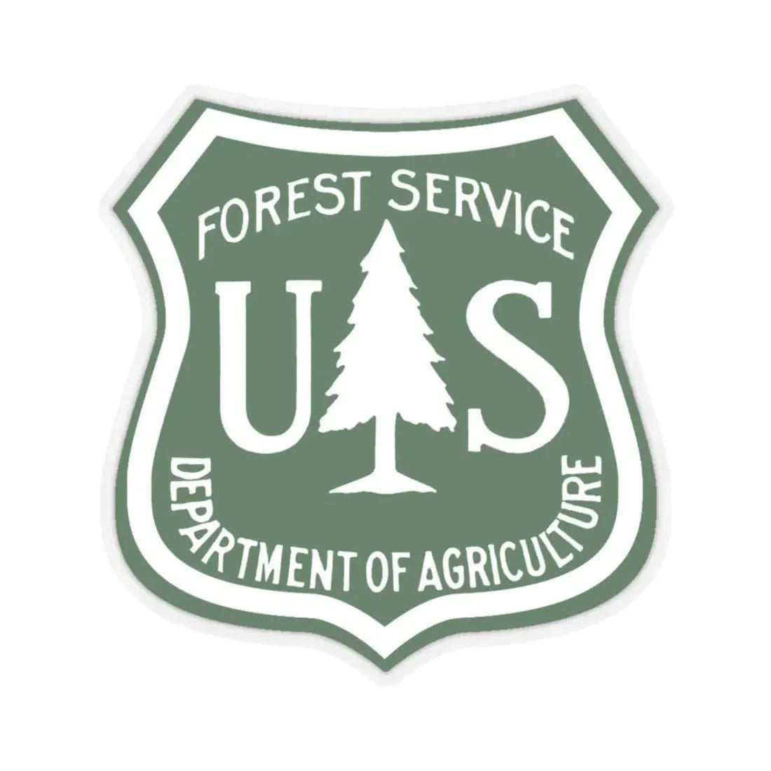 United States Forest Service v3 - STICKER Vinyl Kiss-Cut Decal 3 Inch Transparent - The Sticker Space