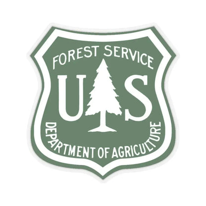 United States Forest Service v3 - STICKER Vinyl Kiss-Cut Decal 3 Inch Transparent - The Sticker Space