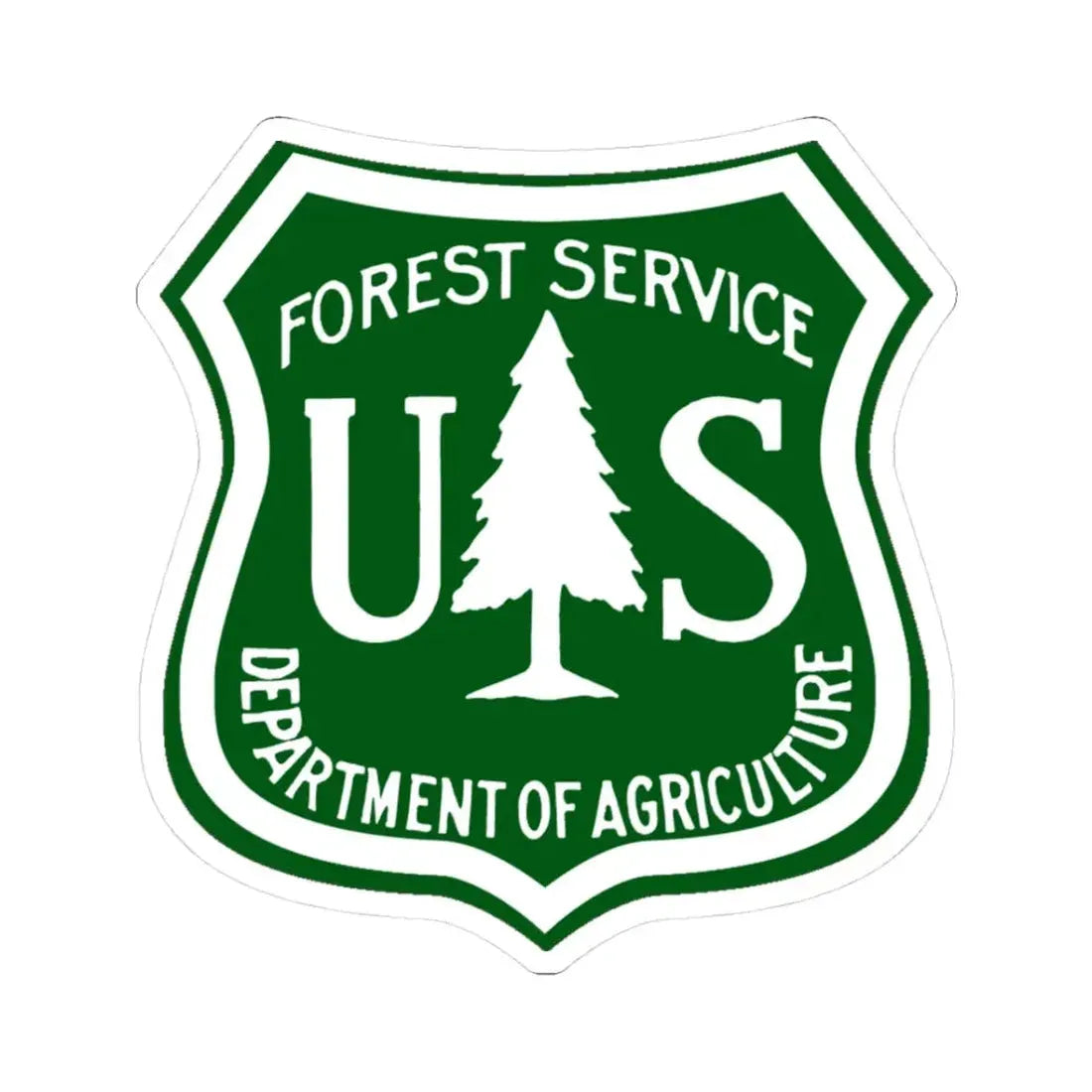 United States Forest Service v3 - STICKER Vinyl Kiss-Cut Decal 3 Inch White - The Sticker Space