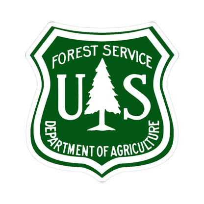 United States Forest Service v3 - STICKER Vinyl Kiss-Cut Decal 3 Inch White - The Sticker Space
