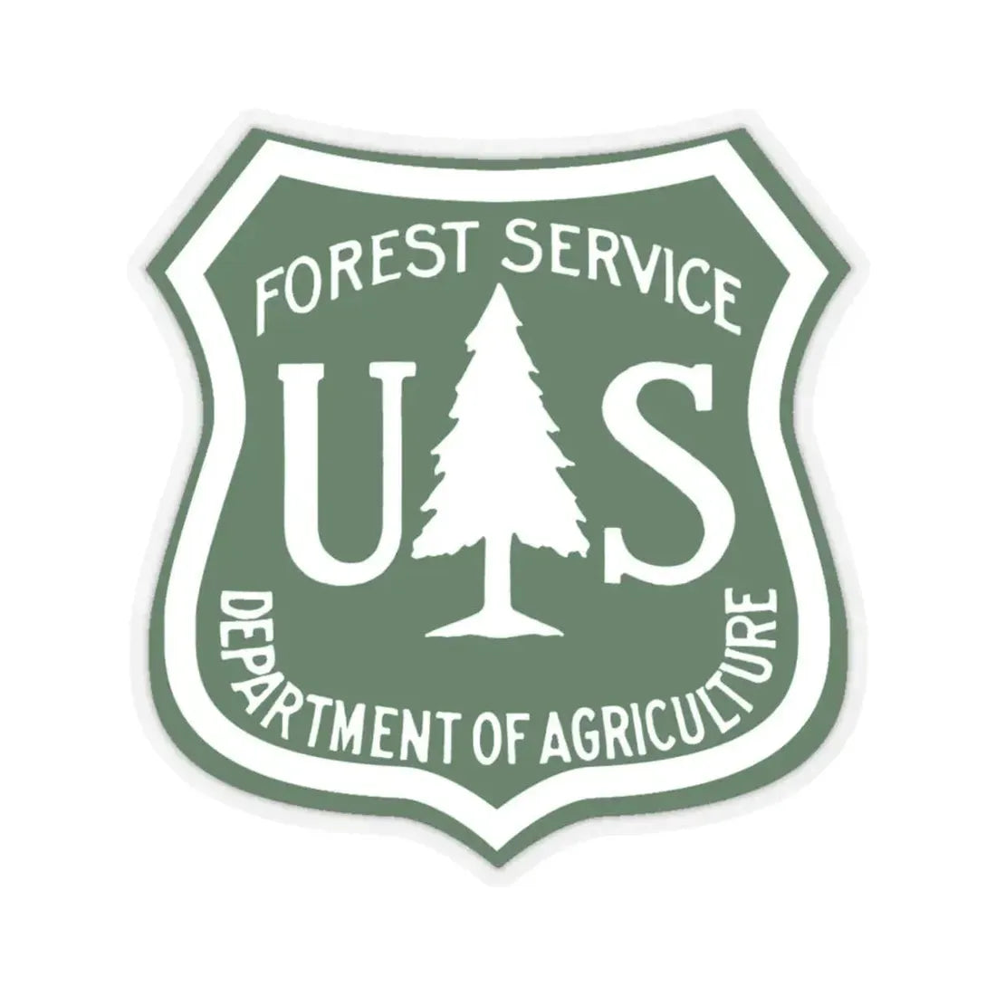 United States Forest Service v3 - STICKER Vinyl Kiss-Cut Decal 4 Inch Transparent - The Sticker Space