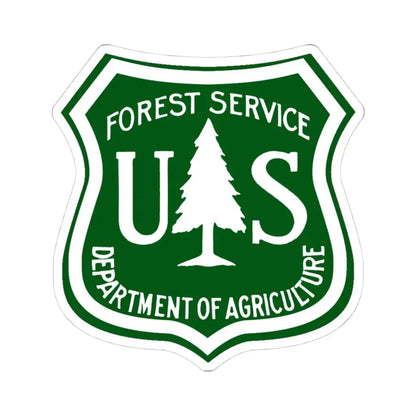 United States Forest Service v3 - STICKER Vinyl Kiss-Cut Decal 4 Inch White - The Sticker Space