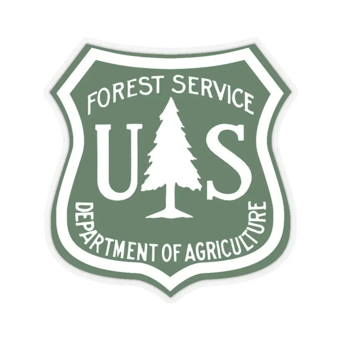 United States Forest Service v3 - STICKER Vinyl Kiss-Cut Decal 6 Inch Transparent - The Sticker Space