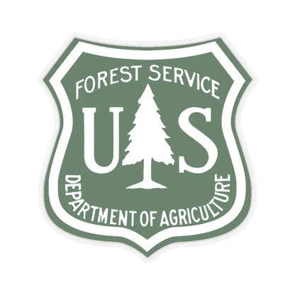 United States Forest Service v3 - STICKER Vinyl Kiss-Cut Decal 6 Inch Transparent - The Sticker Space