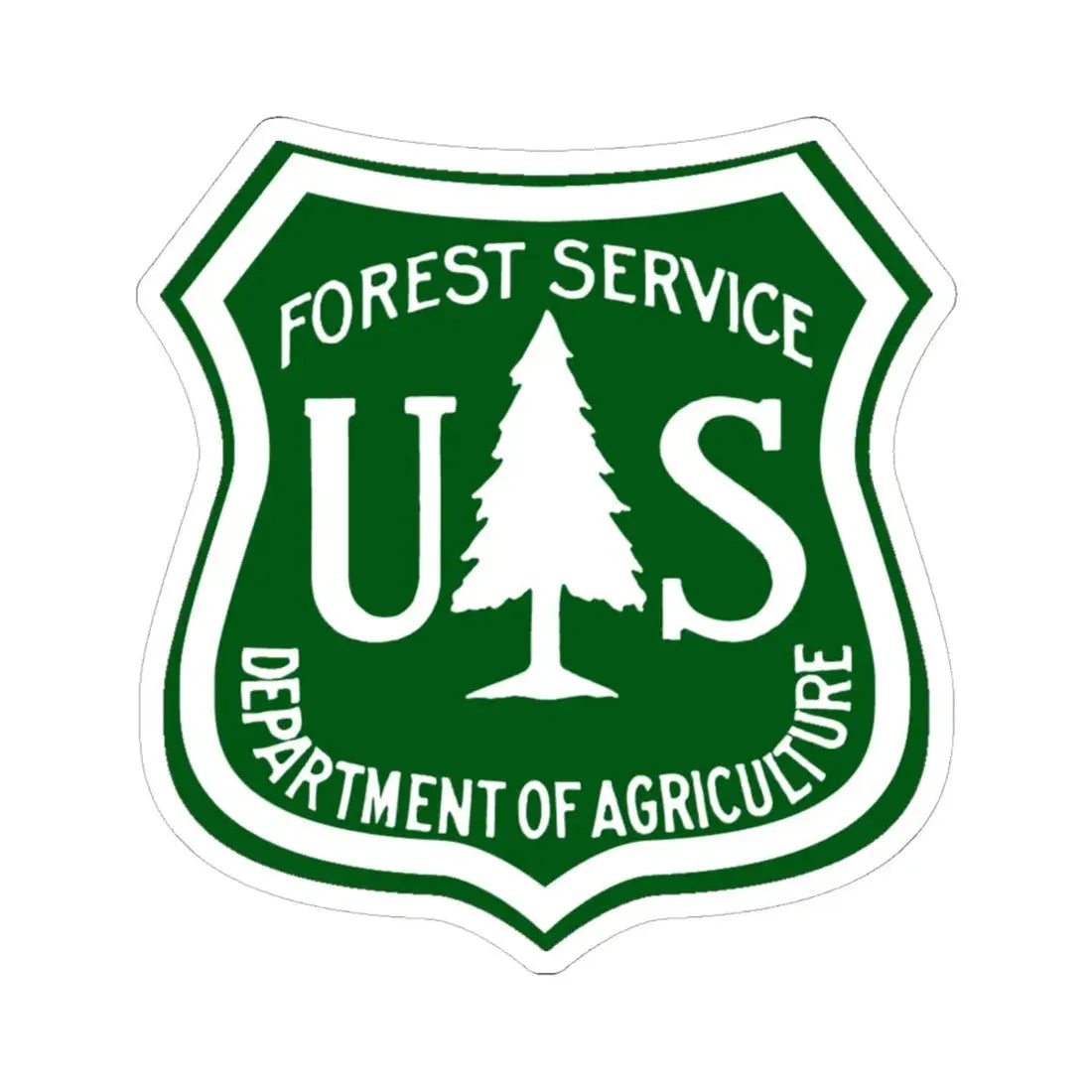 United States Forest Service v3 - STICKER Vinyl Kiss-Cut Decal 6 Inch White - The Sticker Space