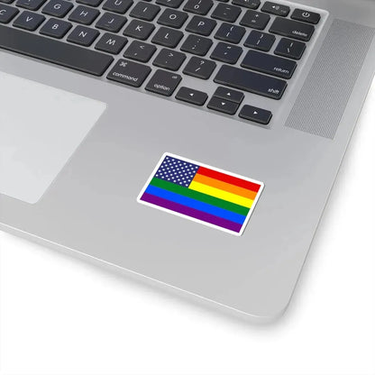 United States Gay flag (United States) STICKER Vinyl Kiss-Cut Decal - The Sticker Space
