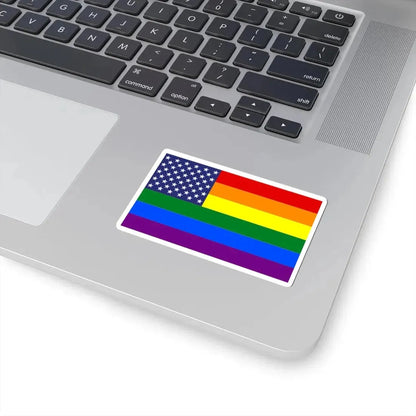 United States Gay flag (United States) STICKER Vinyl Kiss-Cut Decal - The Sticker Space