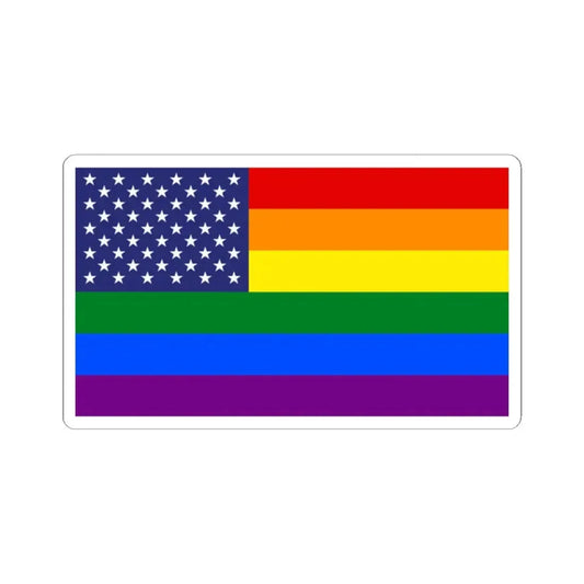 United States Gay Pride flag (United States) STICKER Vinyl Kiss-Cut Decal 2 Inch White - The Sticker Space