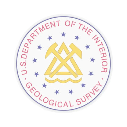 United States Geological Survey - STICKER Vinyl Kiss-Cut Decal 2 Inch Transparent - The Sticker Space