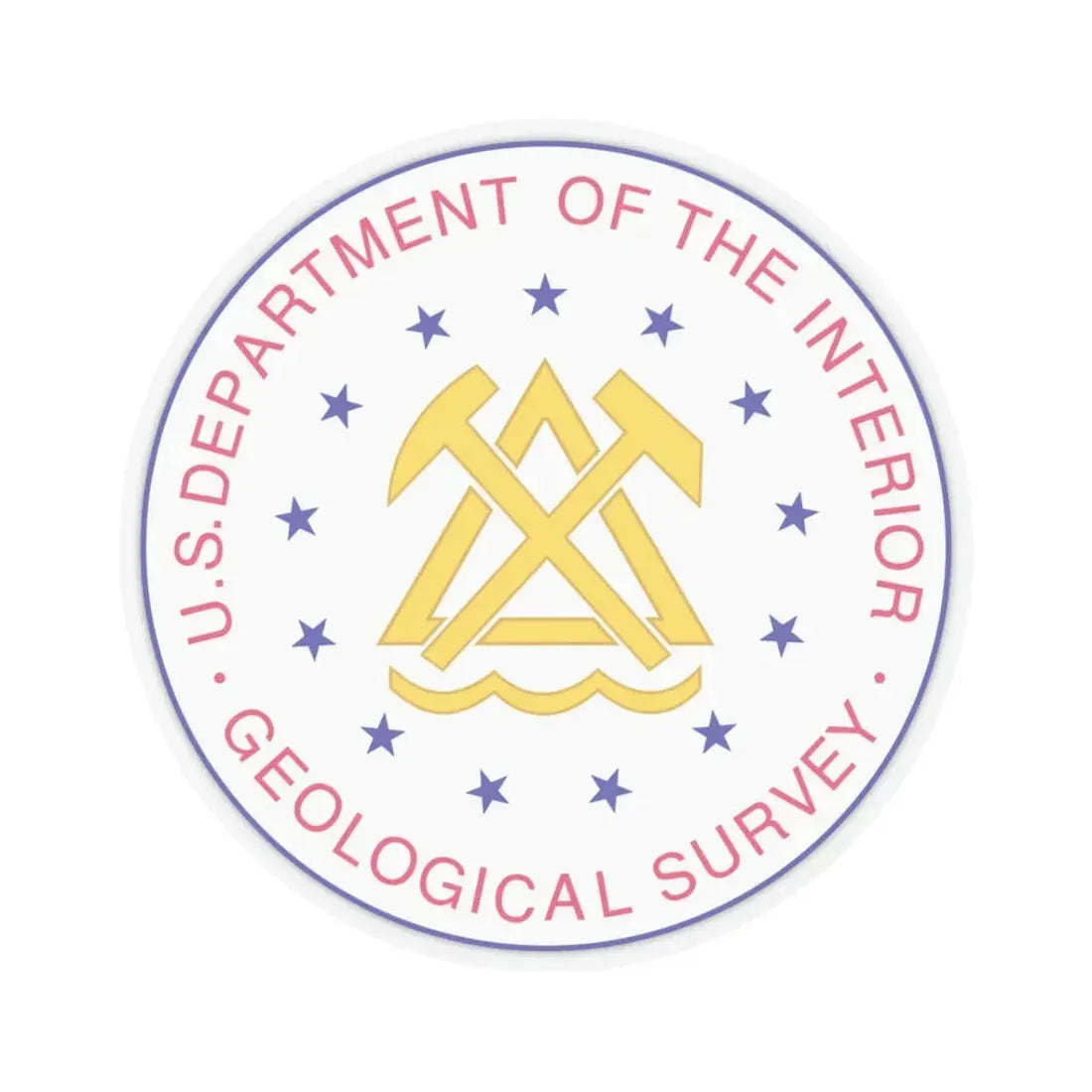 United States Geological Survey - STICKER Vinyl Kiss-Cut Decal 3 Inch Transparent - The Sticker Space