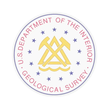 United States Geological Survey - STICKER Vinyl Kiss-Cut Decal 3 Inch Transparent - The Sticker Space