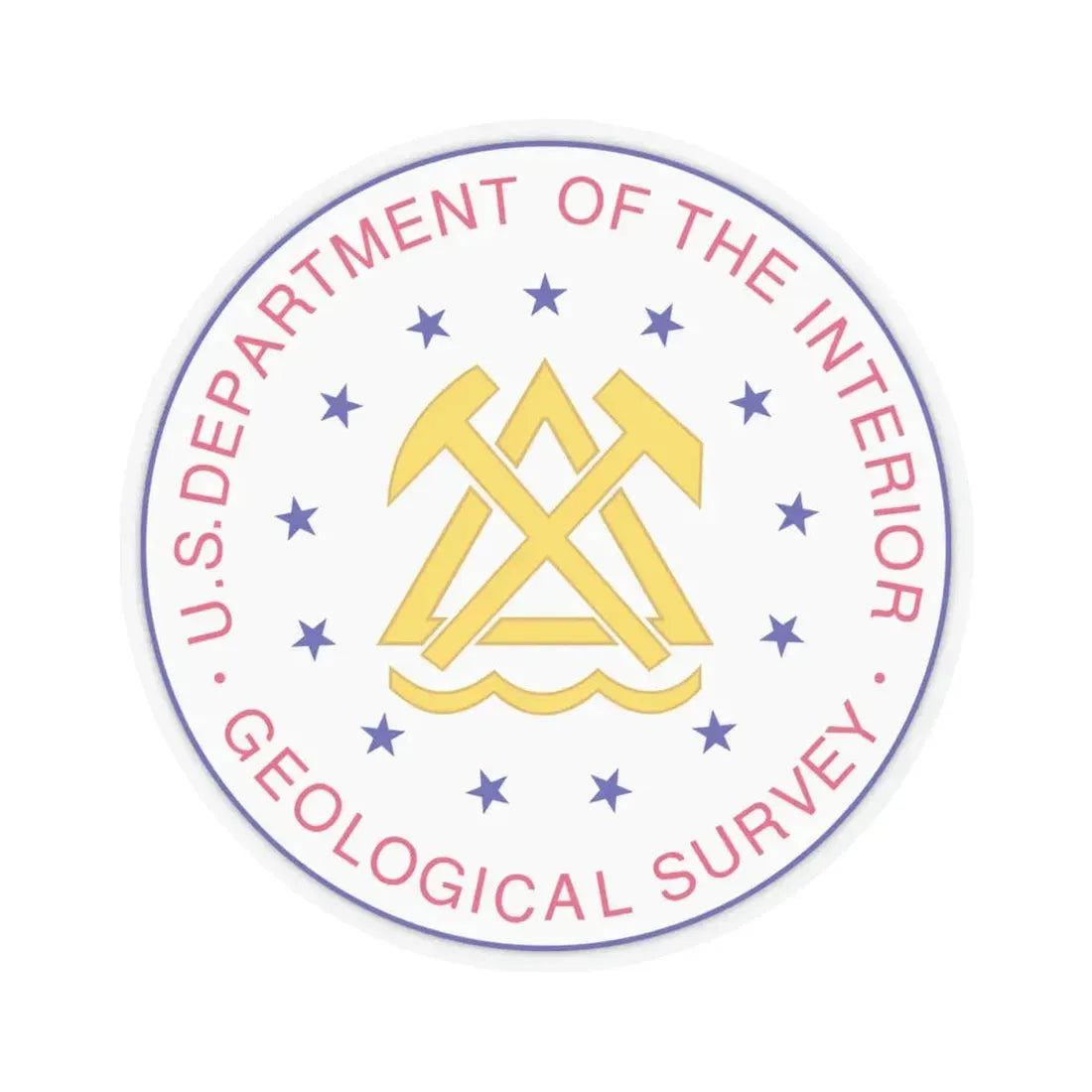 United States Geological Survey - STICKER Vinyl Kiss-Cut Decal 4 Inch Transparent - The Sticker Space