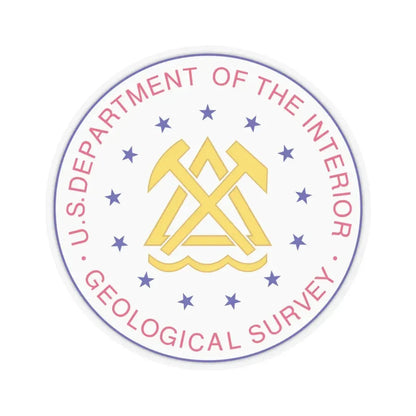 United States Geological Survey - STICKER Vinyl Kiss-Cut Decal 4 Inch Transparent - The Sticker Space