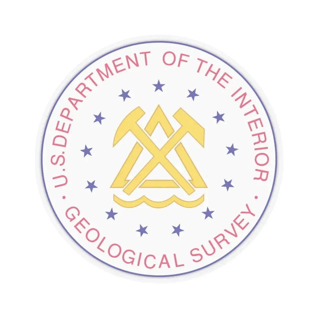 United States Geological Survey - STICKER Vinyl Kiss-Cut Decal 6 Inch Transparent - The Sticker Space