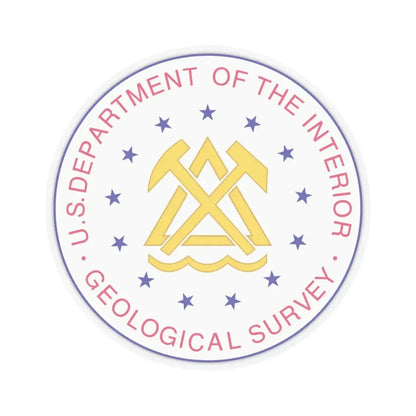United States Geological Survey - STICKER Vinyl Kiss-Cut Decal 6 Inch Transparent - The Sticker Space