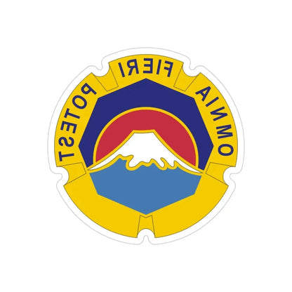 United States Japan distinctive unit insignia (U.S. Army) REVERSE PRINT Transparent Die-Cut STICKER 4 Inch Die-Cut Transparent - The Sticker Space