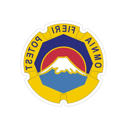 United States Japan distinctive unit insignia (U.S. Army) REVERSE PRINT Transparent Die-Cut STICKER 5 Inch Die-Cut Transparent - The Sticker Space