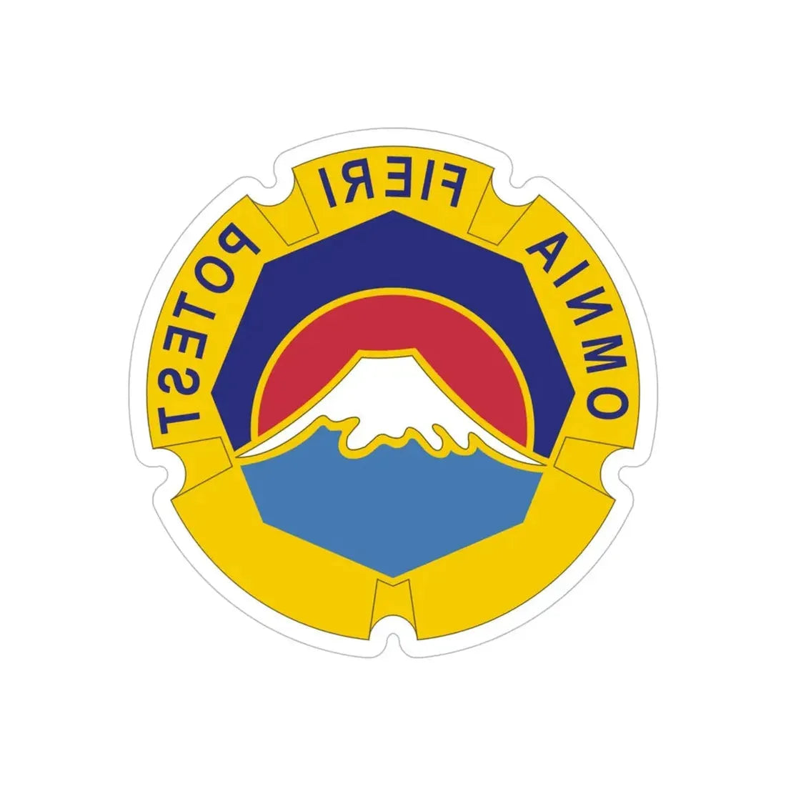 United States Japan distinctive unit insignia (U.S. Army) REVERSE PRINT Transparent Die-Cut STICKER 6 Inch Die-Cut Transparent - The Sticker Space