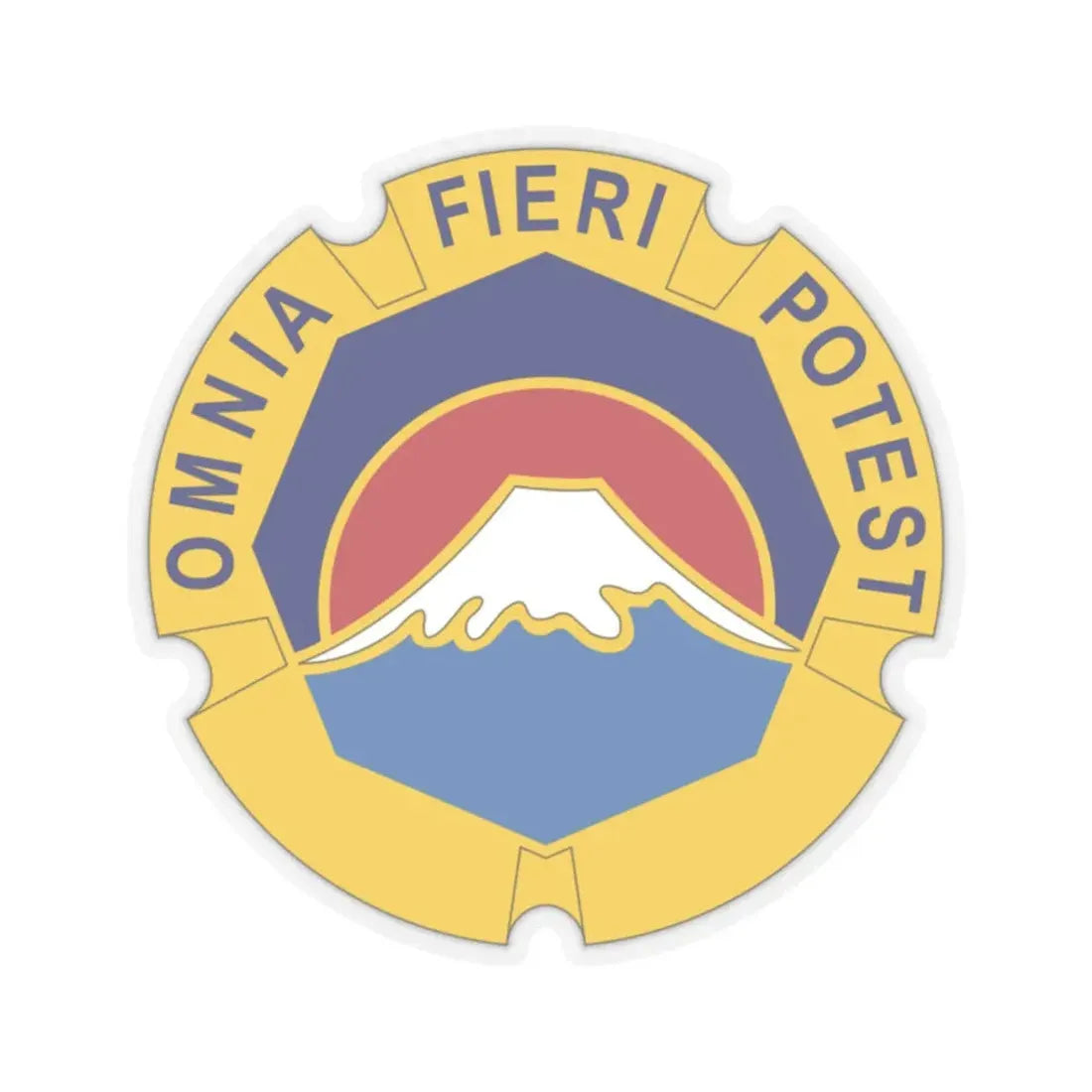 United States Japan distinctive unit insignia (U.S. Army) STICKER Vinyl Kiss-Cut Decal 2 Inch Transparent - The Sticker Space