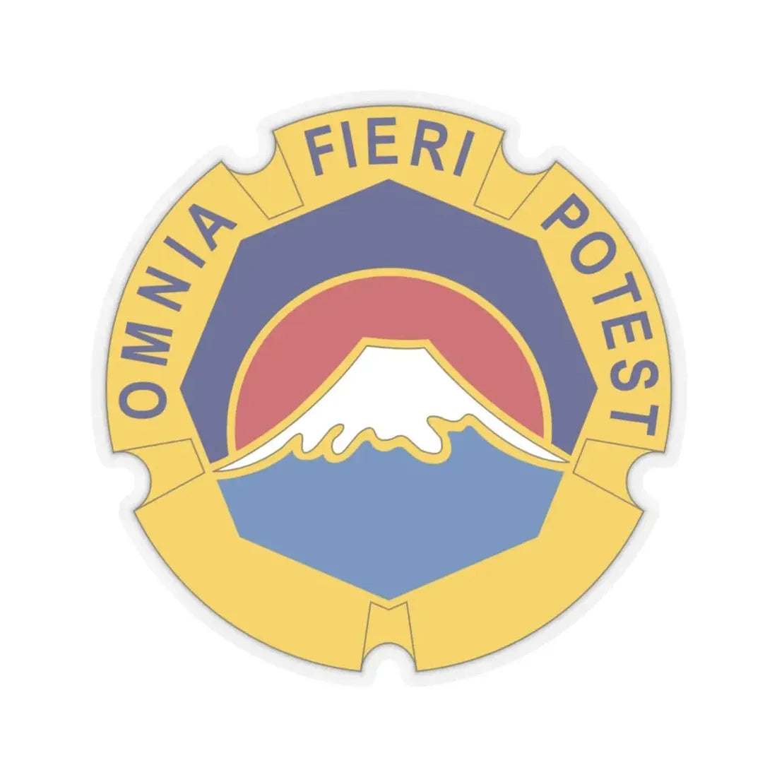 United States Japan distinctive unit insignia (U.S. Army) STICKER Vinyl Kiss-Cut Decal 4 Inch Transparent - The Sticker Space