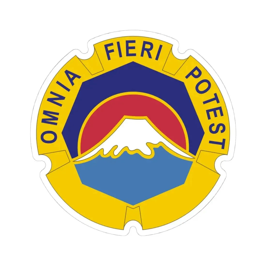 United States Japan distinctive unit insignia (U.S. Army) STICKER Vinyl Kiss-Cut Decal 4 Inch White - The Sticker Space