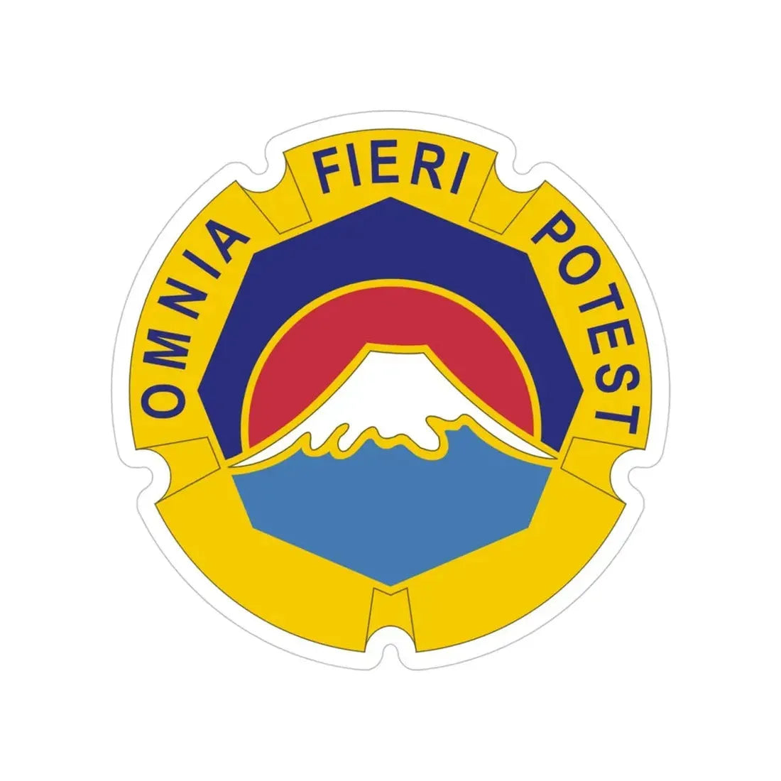 United States Japan distinctive unit insignia (U.S. Army) Transparent STICKER Die-Cut Vinyl Decal 4 Inch - The Sticker Space