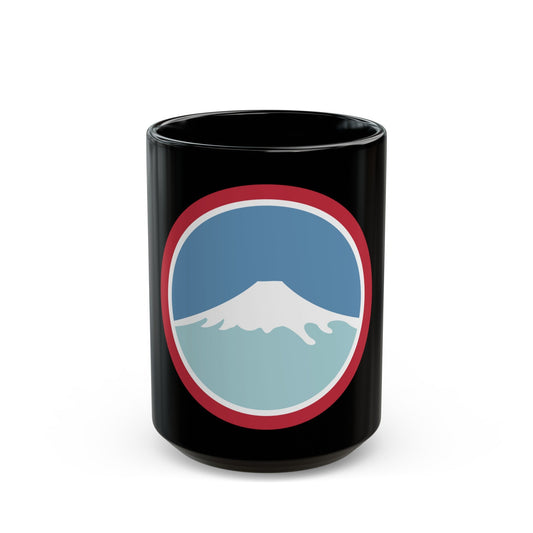 United States Japan Shoulder sleeve insignia (U.S. Army) Black Coffee Mug-15oz-The Sticker Space