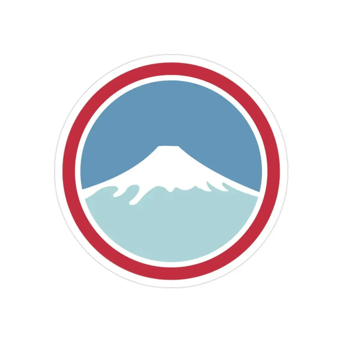 United States Japan Shoulder sleeve insignia (U.S. Army) REVERSE PRINT Transparent Die-Cut STICKER 2 Inch Die-Cut Transparent - The Sticker Space