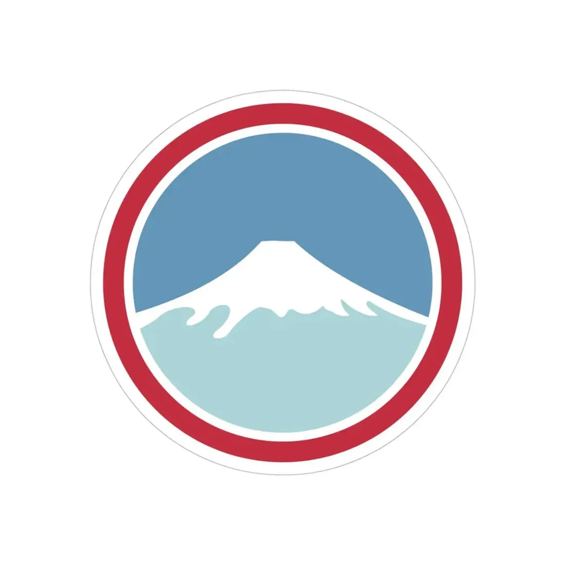 United States Japan Shoulder sleeve insignia (U.S. Army) REVERSE PRINT Transparent Die-Cut STICKER 4 Inch Die-Cut Transparent - The Sticker Space