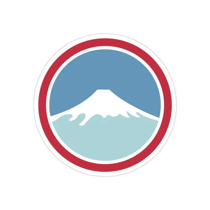 United States Japan Shoulder sleeve insignia (U.S. Army) REVERSE PRINT Transparent Die-Cut STICKER 4 Inch Die-Cut Transparent - The Sticker Space