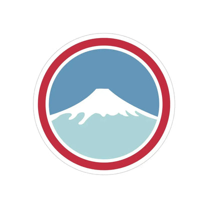 United States Japan Shoulder sleeve insignia (U.S. Army) REVERSE PRINT Transparent Die-Cut STICKER 5 Inch Die-Cut Transparent - The Sticker Space