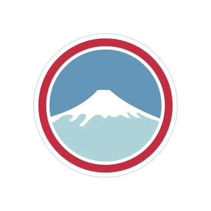 United States Japan Shoulder sleeve insignia (U.S. Army) REVERSE PRINT Transparent Die-Cut STICKER 6 Inch Die-Cut Transparent - The Sticker Space