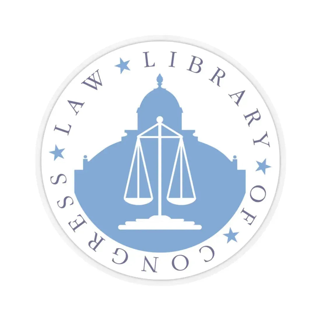 United States Law Library Of Congress - STICKER Vinyl Kiss-Cut Decal 3 Inch Transparent - The Sticker Space
