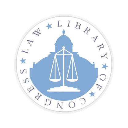 United States Law Library Of Congress - STICKER Vinyl Kiss-Cut Decal 3 Inch Transparent - The Sticker Space