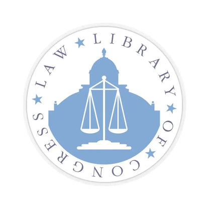 United States Law Library Of Congress - STICKER Vinyl Kiss-Cut Decal 4 Inch Transparent - The Sticker Space