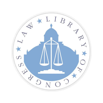 United States Law Library Of Congress - STICKER Vinyl Kiss-Cut Decal 6 Inch Transparent - The Sticker Space