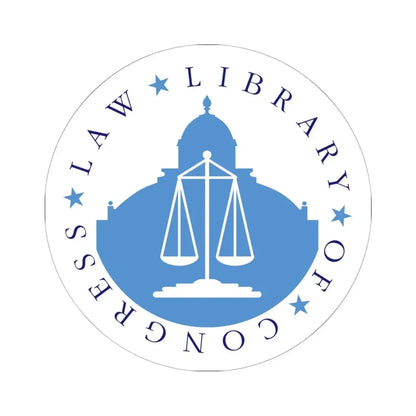 United States Law Library Of Congress - STICKER Vinyl Kiss-Cut Decal 6 Inch White - The Sticker Space