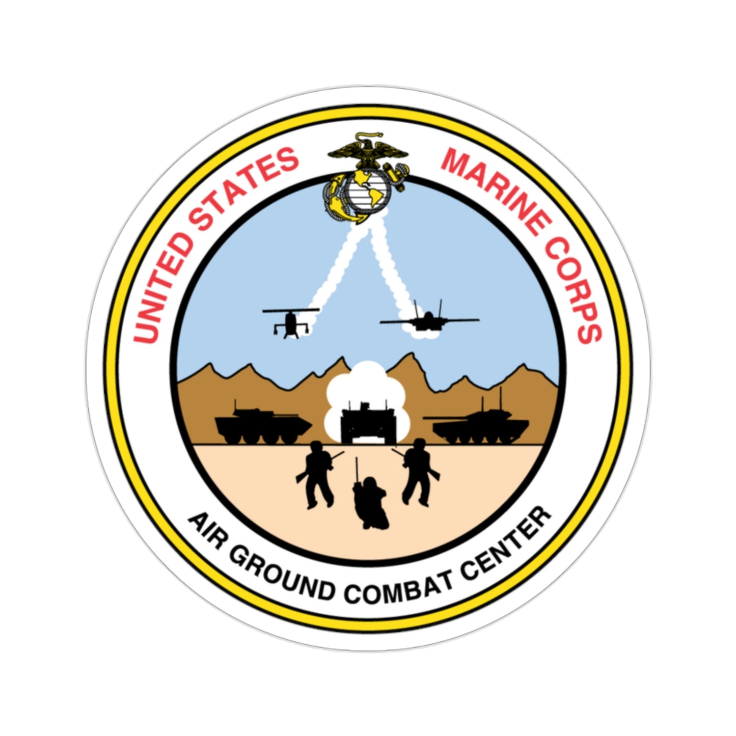 United States Marine Corps Air Ground Combat Center (USMC) STICKER Vinyl Die-Cut Decal-2 Inch-The Sticker Space