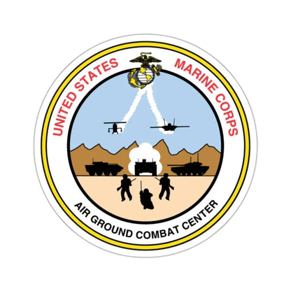 United States Marine Corps Air Ground Combat Center (USMC) STICKER Vinyl Kiss-Cut Decal 2 Inch White - The Sticker Space
