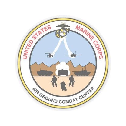 United States Marine Corps Air Ground Combat Center (USMC) STICKER Vinyl Kiss-Cut Decal 3 Inch Transparent - The Sticker Space