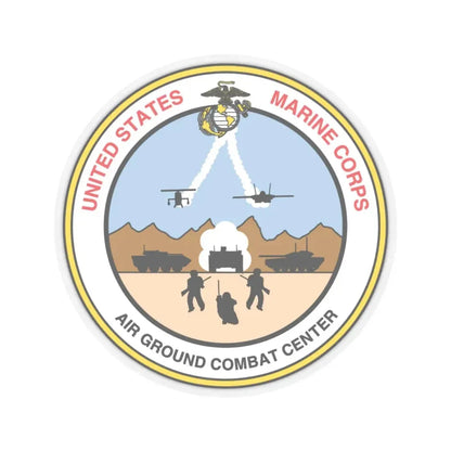 United States Marine Corps Air Ground Combat Center (USMC) STICKER Vinyl Kiss-Cut Decal 4 Inch Transparent - The Sticker Space