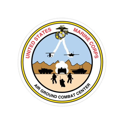 United States Marine Corps Air Ground Combat Center (USMC) Transparent STICKER Die-Cut Vinyl Decal 2 Inch - The Sticker Space