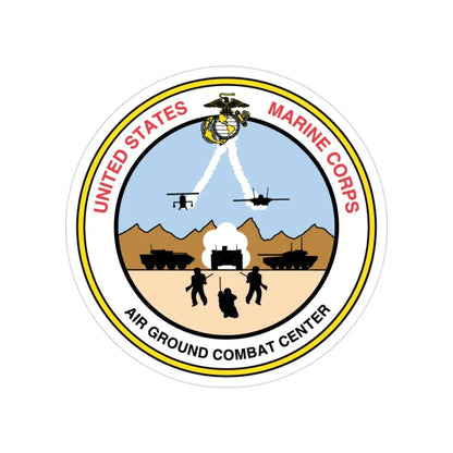 United States Marine Corps Air Ground Combat Center (USMC) Transparent STICKER Die-Cut Vinyl Decal 3 Inch - The Sticker Space