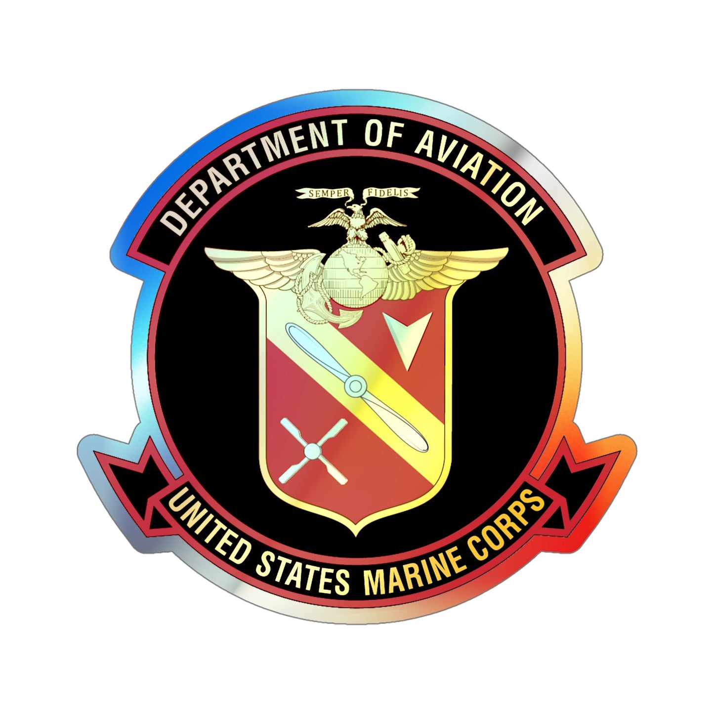 United States Marine Corps Aviation (USMC) Holographic STICKER Die-Cut Vinyl Decal-5 Inch-The Sticker Space