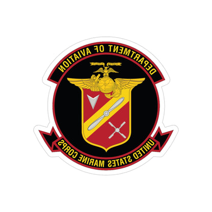 United States Marine Corps Aviation (USMC) REVERSE PRINT Transparent STICKER-3" × 3"-The Sticker Space