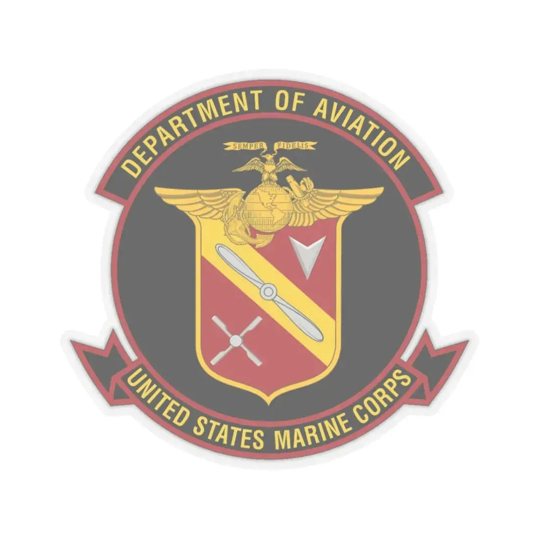 United States Marine Corps Aviation (USMC) STICKER Vinyl Kiss-Cut Decal 3 Inch Transparent - The Sticker Space