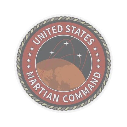 United States Martian Command - STICKER Vinyl Kiss-Cut Decal 4 Inch Transparent - The Sticker Space