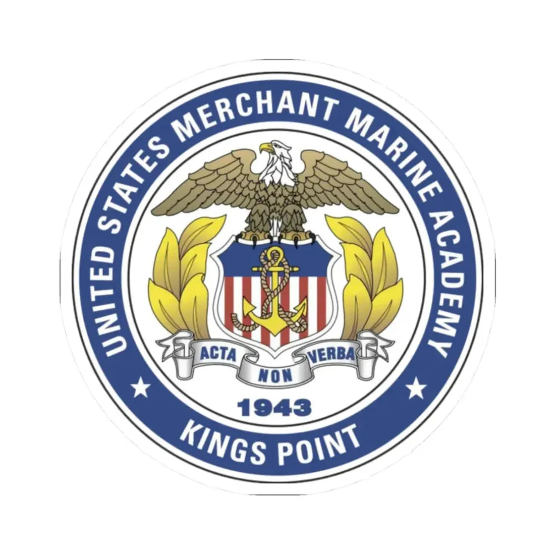 United States Merchant Marine Academy - STICKER Vinyl Kiss-Cut Decal 2 Inch White - The Sticker Space