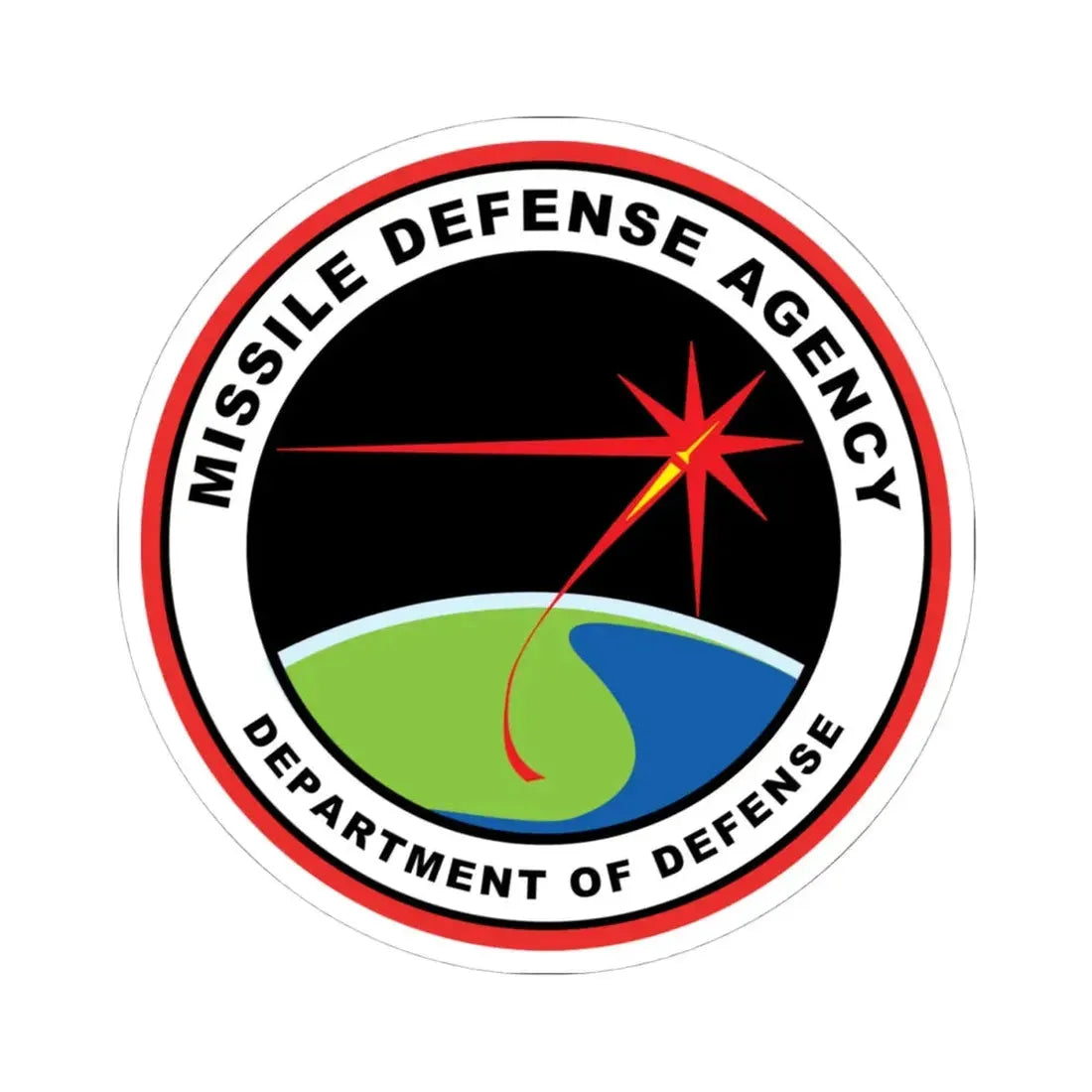 United States Missile Defense Agency - STICKER Vinyl Kiss-Cut Decal 4 Inch White - The Sticker Space